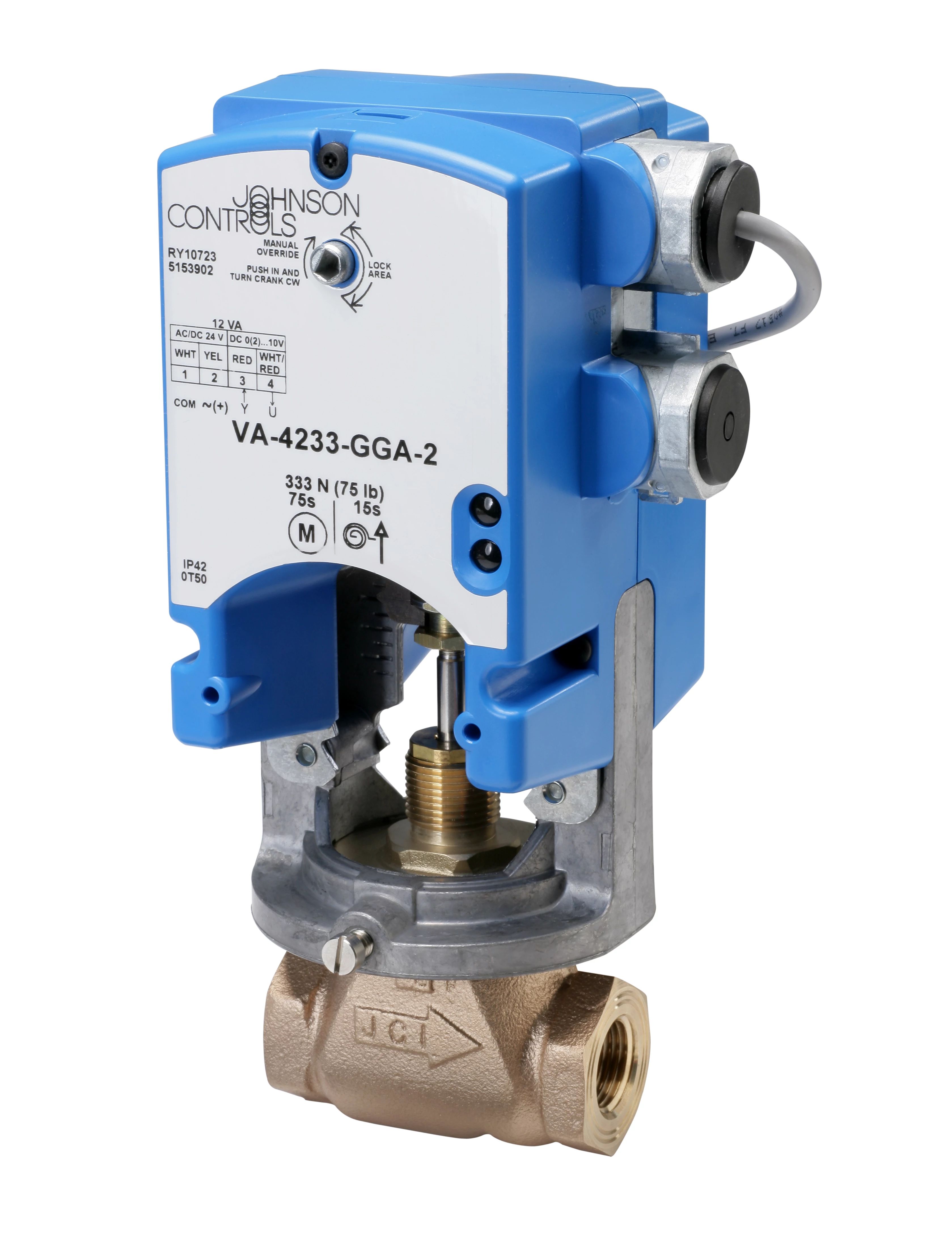 VG7241GT+423GGA JCI 2W 1/2 NPT Globe Valve 4.6CV VA4233 010VDC